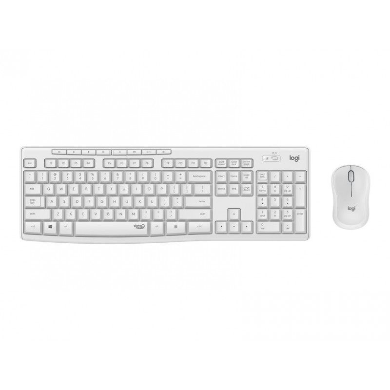 Tastatur & computermus - Logitech MK295 Silent trådløst tastatur og mus hvid