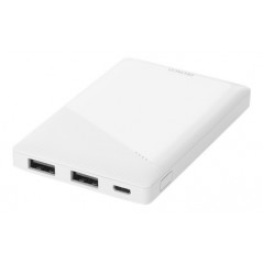 Portable batterier - Slim Powerbank 5000mAh fra Deltaco med 2.1A