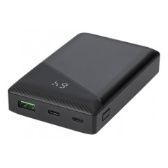 Portable batterier - Deltaco 10000mAh Powerbank med hurtig opladning og 3 A/18 W, 37 Wh