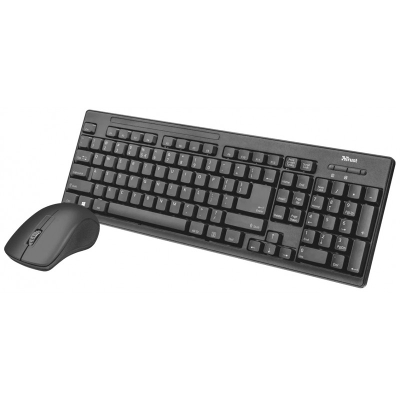 Tastaturer - Trust Ziva trådløst tastatur og mus