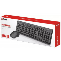 Tastaturer - Trust Ziva trådløst tastatur og mus