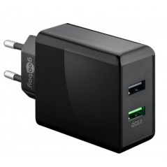 Goobay strømadapter med 2xUSB Quick Charge QC3.0 28W 2A