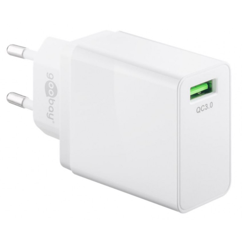 Opladere og kabler - Goobay Power Adapter med USB Quick Charge QC3.0 18W 3A