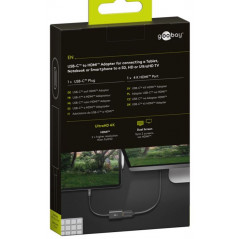 TV og lyd - Goobay USB-C til HDMI-adapter 4k Ultra HD @60Hz og 3D