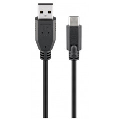 USB-C til USB-A 2.0-kabel (15W 3A 480 Mbit/s)