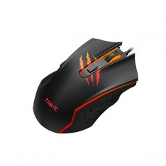 Gaming-mus - Havit gaming-mus med LED-belysning og 6 knapper