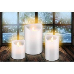 LED-lys med ægte voks 10 x 15 cm