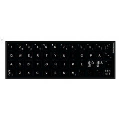 Øvrigt tilbehør - Klistermærker til nordisk (Lenovo) (DK/SE/NO/FI) tastatur, Black