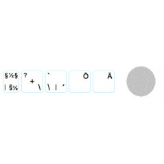 Tastatur Klistermærker til svensk tastatur 5-keys, silver
