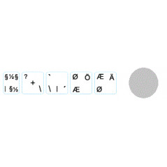 Tastatur Klistermærker til nordic tastatur (SE/DK/NO/FI) 5-keys, silver