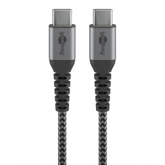 Tekstilopladerkabel USB-C til USB-C 60W