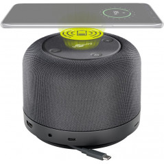 USB-C skærmadapter - USB-C 12-i-1 Multiport Dock med trådlös snabbladdning, strömförsörjning 100 W och multimediahögtalare