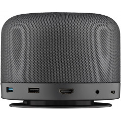 USB-C skærmadapter - USB-C 12-i-1 Multiport Dock med trådlös snabbladdning, strömförsörjning 100 W och multimediahögtalare