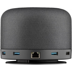 USB-C skærmadapter - USB-C 12-i-1 Multiport Dock med trådlös snabbladdning, strömförsörjning 100 W och multimediahögtalare