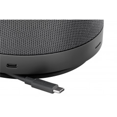 USB-C skærmadapter - USB-C 12-i-1 Multiport Dock med trådlös snabbladdning, strömförsörjning 100 W och multimediahögtalare