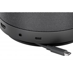 USB-C skærmadapter - USB-C 12-i-1 Multiport Dock med trådlös snabbladdning, strömförsörjning 100 W och multimediahögtalare