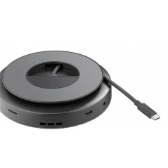 USB-C skærmadapter - USB-C 11-i-1 Multiport Dock med trådlös snabbladdning och strömförsörjning 100 W