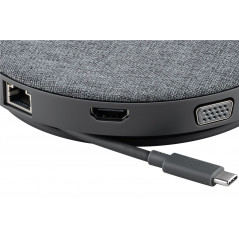 USB-C skærmadapter - USB-C 11-i-1 Multiport Dock med trådlös snabbladdning och strömförsörjning 100 W