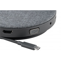 USB-C skærmadapter - USB-C 11-i-1 Multiport Dock med trådlös snabbladdning och strömförsörjning 100 W
