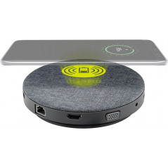 USB-C skærmadapter - USB-C 11-i-1 Multiport Dock med trådlös snabbladdning och strömförsörjning 100 W