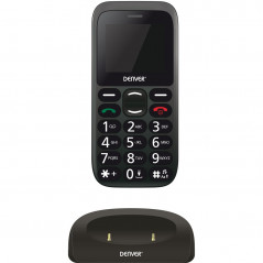 Funktionstelefon - Denver 1,77" GSM mobiltelefon med store tal og SOS-knap