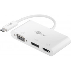 USB-C skærmadapter - Goobay USB-C Multiport til HDMI/VGA/DisplayPort