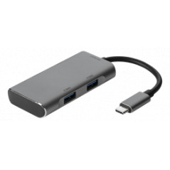 USB-C hubb - USB-C-hub med 2x USB-C- og 2x USB-A-tilslutninger