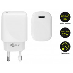 Strømadapter til hurtig opladning med USB-C PD (Power Delivery) 20W