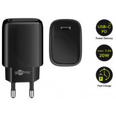 Strømadapter til hurtig opladning med USB-C PD (Power Delivery) 20W