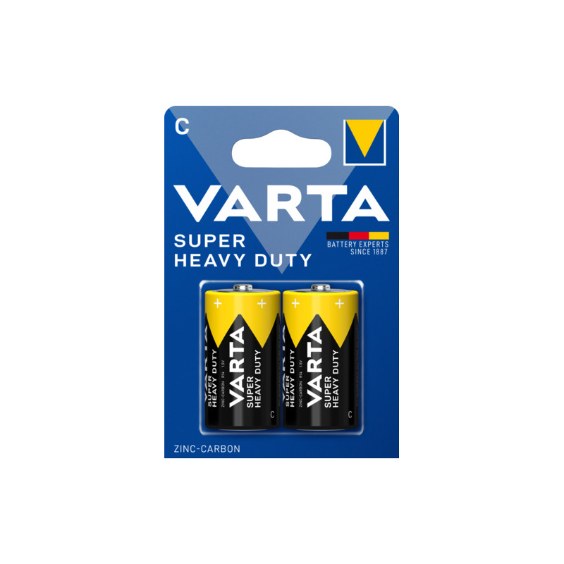 Batteri - Varta Super Heavy Duty C-batterier R14 2-pak