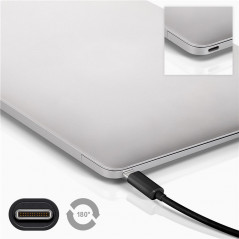 USB-C til miniUSB-kabel, 0,5 meter, sort