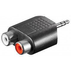 3,5 mm til 2x RCA AUX-adapter