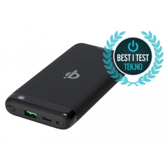 Portable batterier - Powerbank med QI trådløs opladning 10.000 mAh, USB-C PD 18W og USB-A