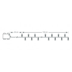 Ljusslingor - Nordic Home LED lyskæde, 1,5m 20pcs LED og timer funktion