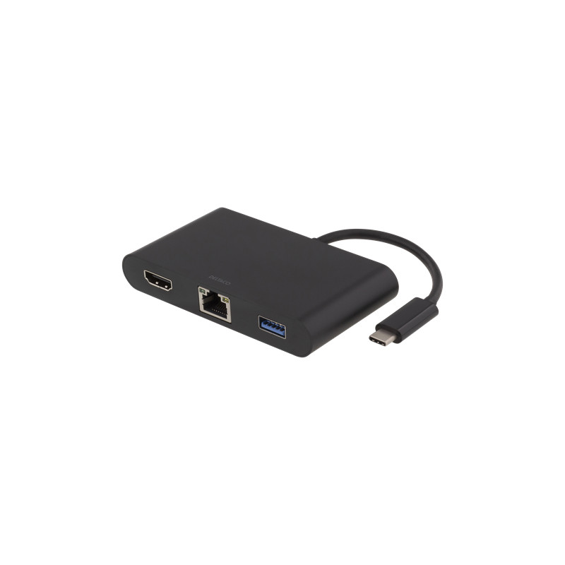 Dockingstation til computer - USB-C-dockingstation med HDMI, RJ45, 1xUSB, USB-C-port til opladning