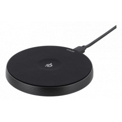 Deltaco 10W Qi trådløs oplader med hurtig opladning Sort