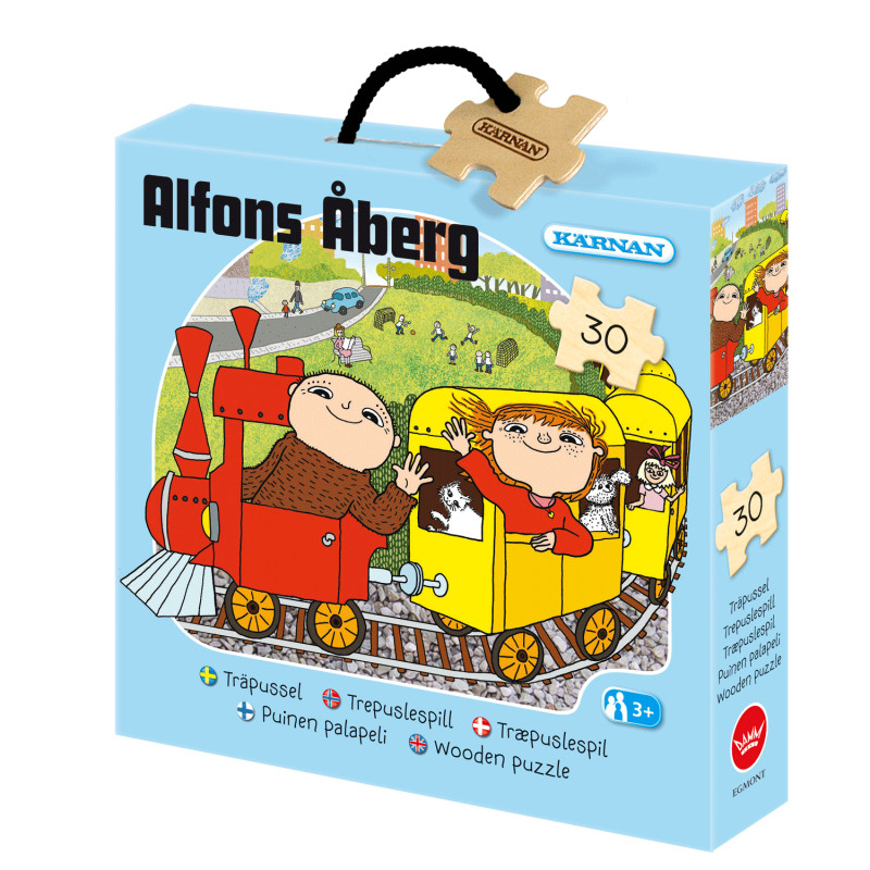 Spil & minispil - Alfons Åberg-puslespil i træ, 30 brikker