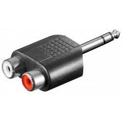 6,3 mm til 2x RCA AUX-adapter