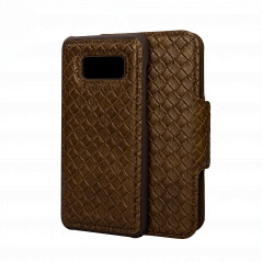Etui med magnetisk mobilskal til Samsung S8 (Brown Elite)