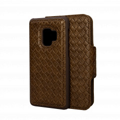 Etui med magnetisk mobilskal til Samsung S9 (Brown Elite)