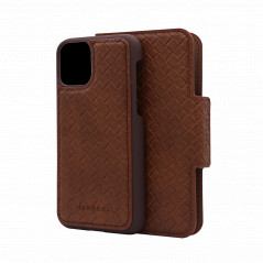Etui med magnetisk mobiltelefondæksel til iPhone 11 Pro (Brown Elite)