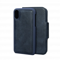 Etui med magnetisk mobilskal til iPhone X/Xs (Blue)