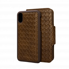 Etui med magnetisk mobilskal til iPhone X/Xs (Brown Elite)