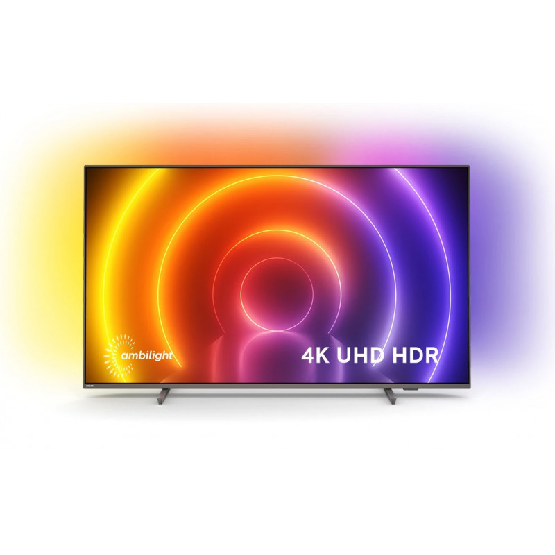 Billige tv\'er - Philips 65-tums 4K Smart UHD-TV med 3-sidig Ambilight