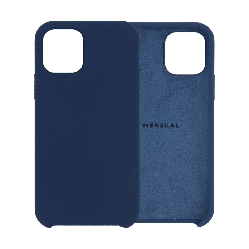 Skaller og hylstre - Merskal premium silikone-etui til iPhone 11 (Blue)