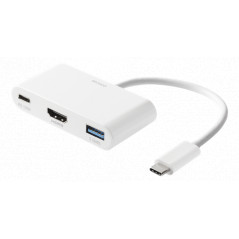 USB-C Multiport til HDMI-adapter med USB/USB-C PD 100W 4K@30Hz 2K@60Hz