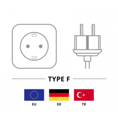 Vinklet netledning C5 til bærbare computere (Mickey Mouse power cord)