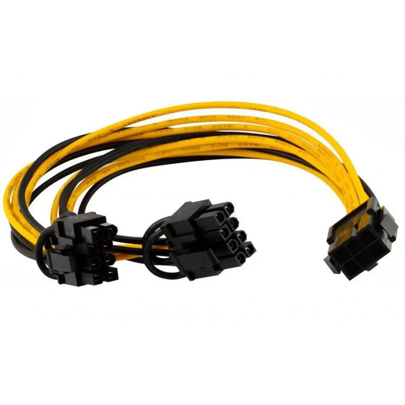 Øvrige komponenter - 6-pin til 2x8-pin kabel til grafikkort (brugt)