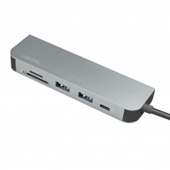 USB-C-adapter - LogiLink USB-C Multi-hub med HDMI/2xUSB/SD-læser/PD 60W/4K2K@30Hz