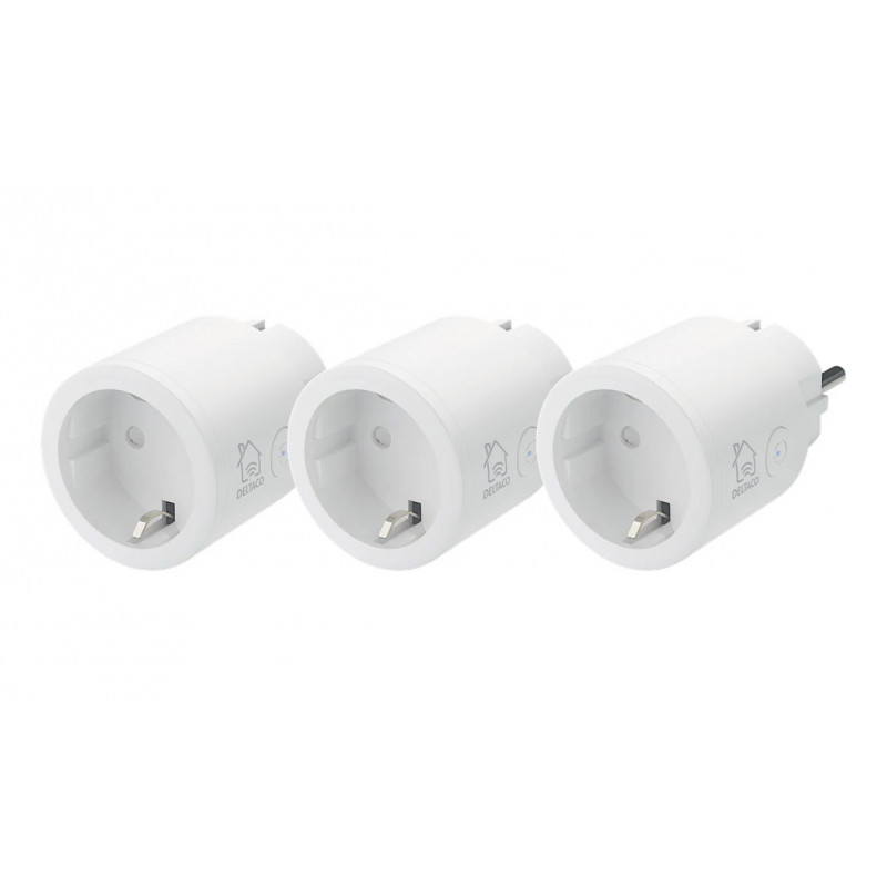 Fjernbetjeningsafbrydere - Deltaco Smart Home Plug med WiFi och timer 3-pack